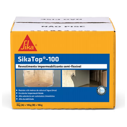 Revestimento impermeabilizante SikaTop-100 de 18Kg